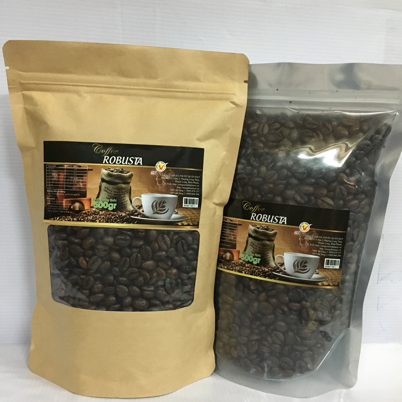 Nhân cà phê rang Robusta